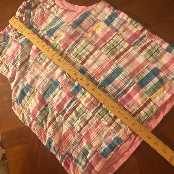 Orvis patchwork madras cotton  button vest  small - Picture 7 of 7